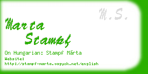 marta stampf business card